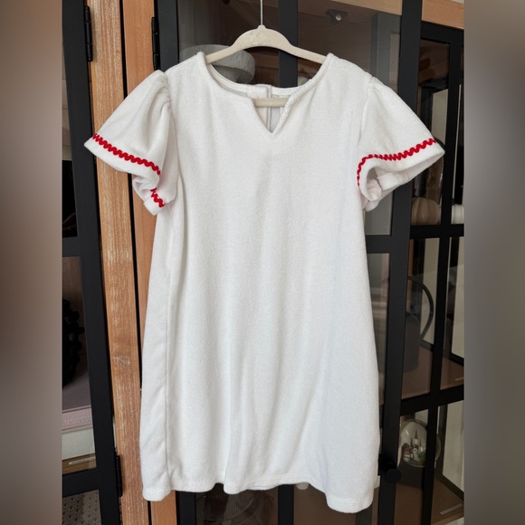 Janie & Jack terry swim coverup dress ruffle short sleeve toddler girl towel - Picture 2 of 7